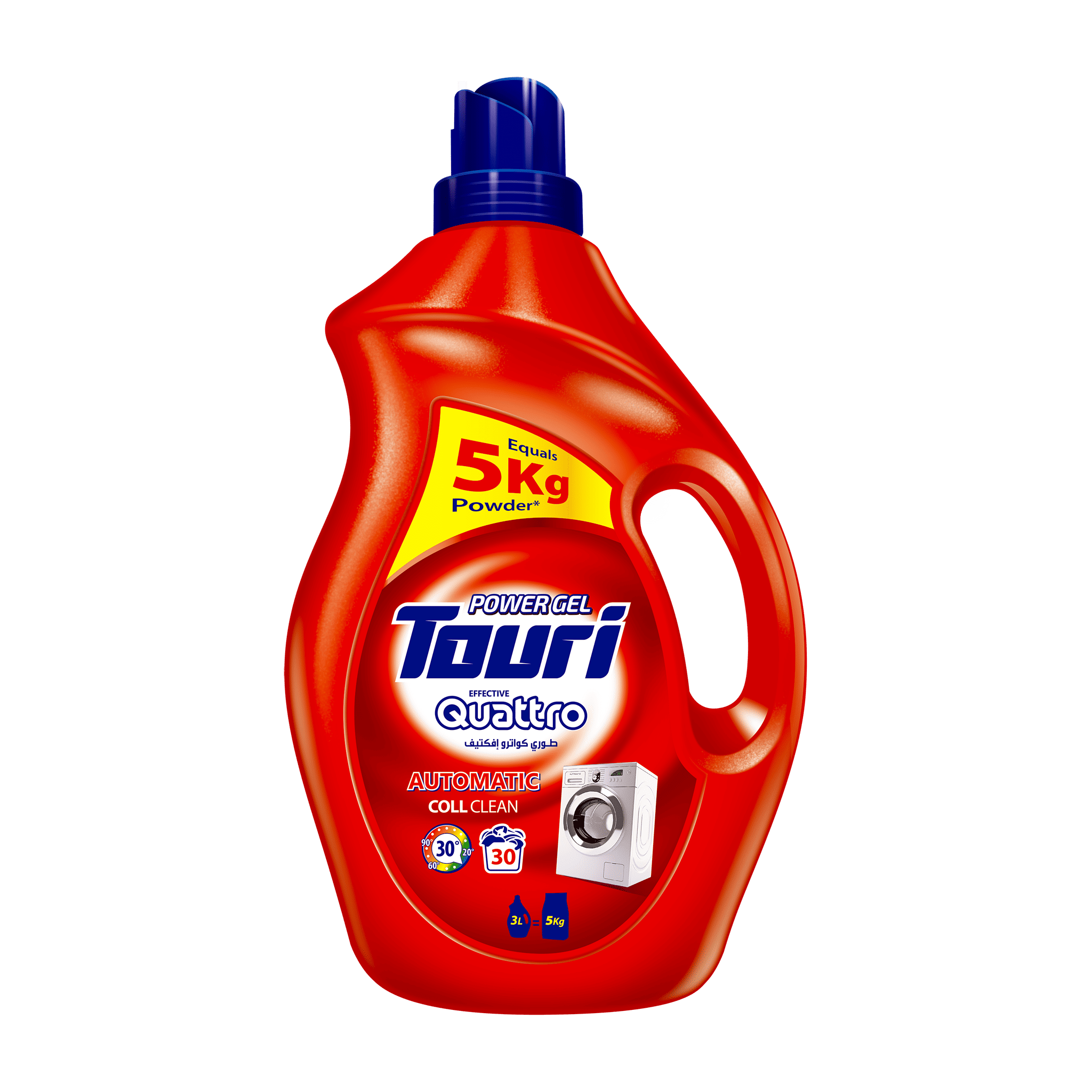 توري صابون سائل كواترو لغسيل الملابس الملونه - 3 لتر