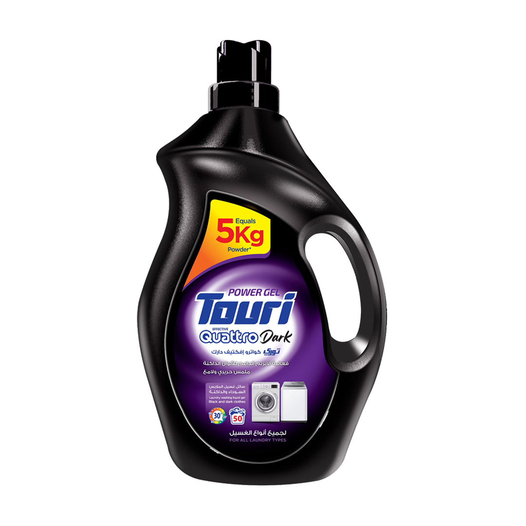 توري صابون سائل كواترو لغسيل الملابس السوداء والداكنة (لجميع انواع الغسالات) - 3 لتر